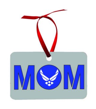 U.  S.  Air Force Mom Full Color Ornament - 3 " X 2 " Aluminum