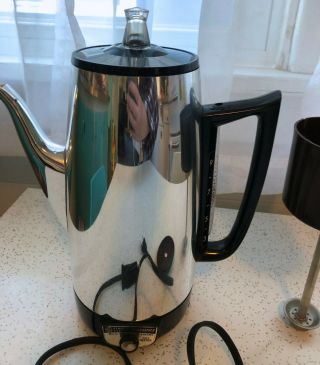 Vintage General Electric 9 Cup Immersible Automatic Percolator Coffee Pot A8P15 2