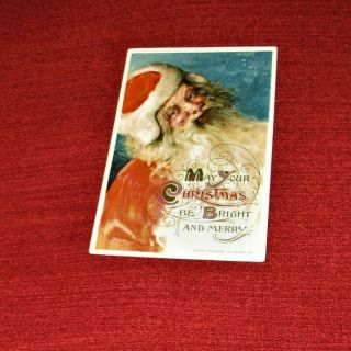 Santa Christmas Postcard 1913 John Winsch Santa Grey Hair