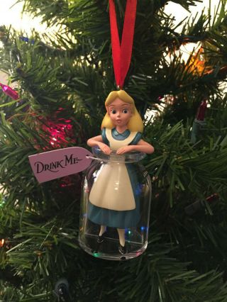 Disney Store Sketchbook Ornament Alice In Wonderland Drink Me Bottle 2015