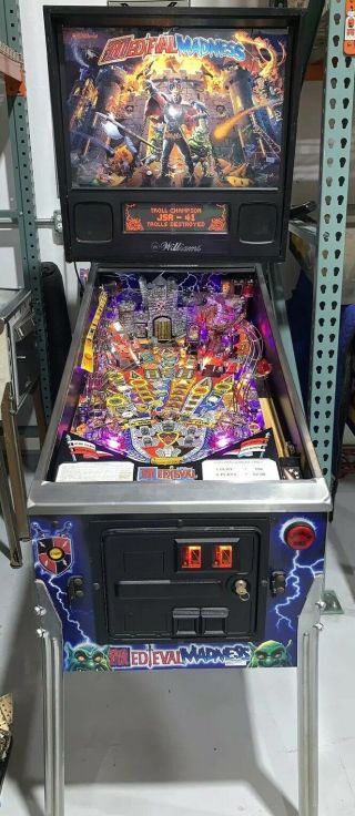 Medieval Madness Pinball Machine Williams Coin Op Arcade Leds