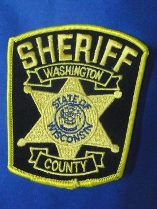 4 " Washington County,  Wiconsin Wi Sheriff Patch Police From 1987