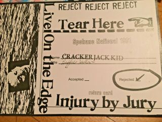 Cracker Jack Kid Aka Chuck Welch Mail Art Omaha Nb Injury By Jury 1981