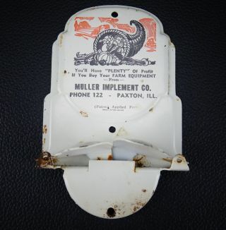 Muller Implement Co.  Farm Equipment Advertising Tin Wall Hanging