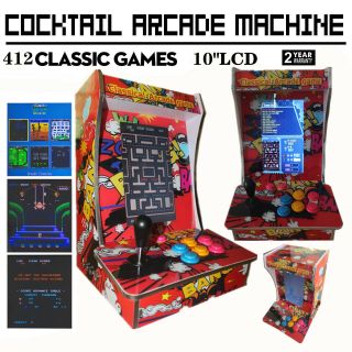 Style Video Game Console Mini Arcade Machine 412in 1 Games For Family 10 " Lcd