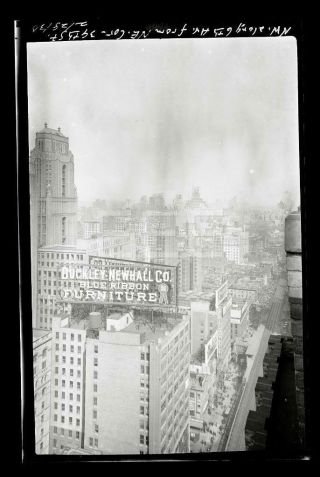 1930 6th Ave 39th St Manhattan Nyc York City Old Photo Negative 317b
