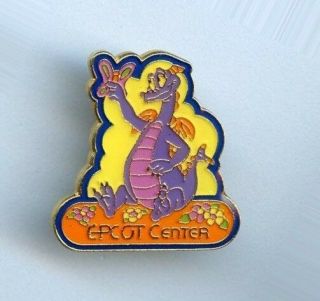 Walt Disney World Figment & Butterfly Flowers Epcot Center Logo 1982 Pin