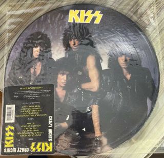 Kiss Crazy Nights 1987 Usa Ltd Ed Picture Disc 12 " Lp W/sticker Very Good,