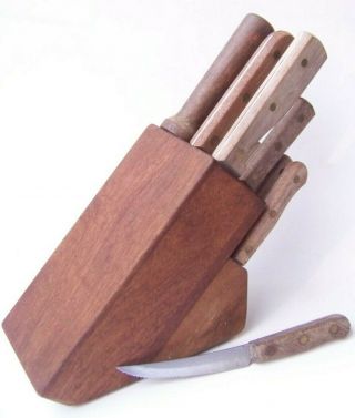 Vintage Old Homestead 12 Piece Kitchen Knife Set W/t Block