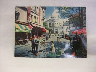 Vintage Montmartre - - La Place Du Tertre France Postcard