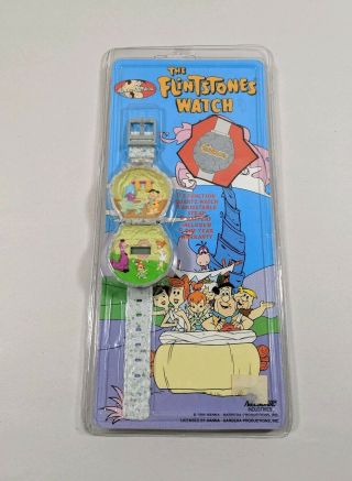 Vintage The Flintstones Quartz Lcd Watch 1994 Hanna Barbera Digital Nelsonic