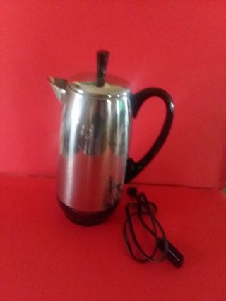 Vintage Farberware Superfast 12 Cup Electric Percolator Coffee Pot Model 142.