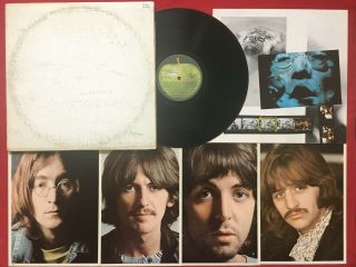 The Beatles White Album 2 Lp Apple Swbo 101 Stereo Ed,  4 Photos & Poster