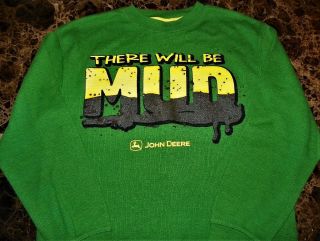 John Deere There Will Be Mud Thermal Shirt Boy 