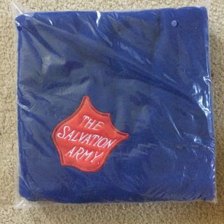 Salvation Army Blanket Embroidered Logo 30 " X 40 " Royal Blue Polyester