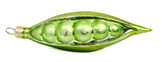 Peas In A Pod Glass Christopher Radko Christmas Holiday Ornament Decoration