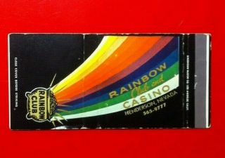 Rainbow Club And Casino - Henderson,  Nevada - Matchbook Cover