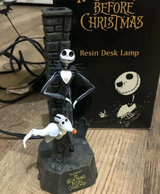 Neca Nightmare Before Christmas Jack Skellington Zero Small Resin Desk Lamp