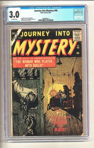 Journey Into Mystery 48 (cgc 3.  0) O/w Pages; Torres Art; Atlas; 1957 (c 25853)