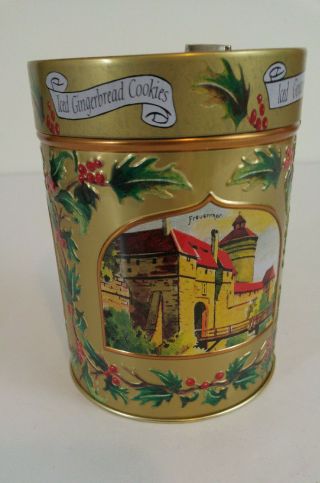Lambertz Aachen German Gingerbread Cookie Tin With Music Box Christmas Song