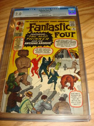 Fantastic Four 15 Cgc 2.  0 Ow To White Pages.  First Appearance Of The Mad Thinker