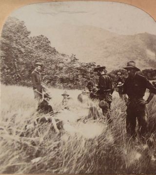 Dead & Wounded On Battlefield Of Santiago Stereoview Universal Art