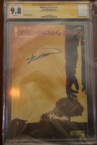 The Walking Dead 193 Cgc Ss 9.  8 Signed Robert Kirkman