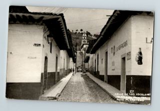 A2 Postcard Rppc Calle De Los Escalones Mexico 426a