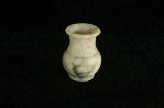Vintage Italian Made Alabaster Stone Urn Shape Toothpick Holder