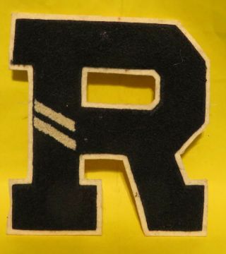 Vintage High School Varsity " R " Letter Patch Carpet Letter Sew On Patch Jacket