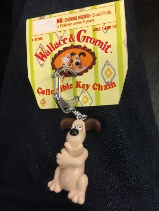 Wallace & Gromit Keychain - Gromit 1989 On Hanger