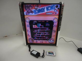 Donkey Kong Game Play Marquee Game/rec Room Led Display Light Box