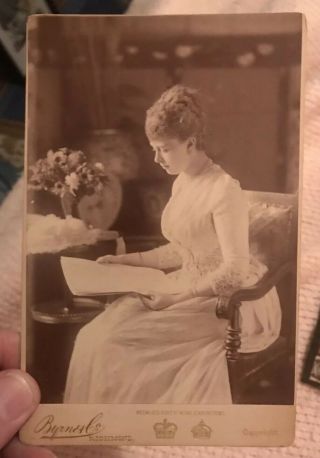 1892 Cabinet Card Princess Mary Of Teck Queen Mary Consort Of George V