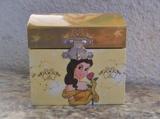 Disney Beauty And The Beast Jewelry Music Box 1991 Vintage Belle Mirror Dances