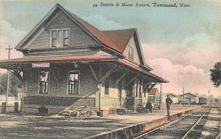 Townsend Ma B & M Railroad Station Train Depot Postcard