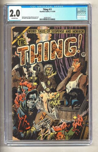 Thing 11 (cgc 2.  0) O/w Pgs; Necronomicon Story; Charlton Comics; 1953 (c 26087)