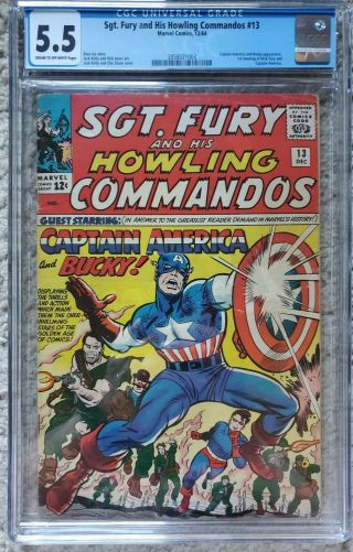 Sgt.  Fury 13 Cgc 5.  5 Fn - Marvel 12/1964