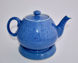 Vintage Moorcroft Powder Blue Teapot & Trivet / Tea Pot Stand - 800ml