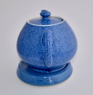 Vintage MOORCROFT POWDER BLUE Teapot & Trivet / Tea Pot Stand - 800ml 2