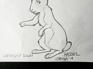 Hazel WATERSHIP DOWN Signed JAMES ARTIST Hand Drawn Cartoon Art 8 