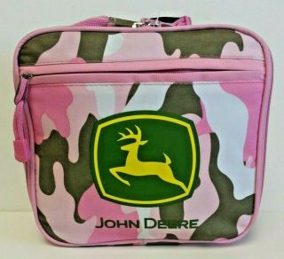John Deere Pink Camo Insulated Lunch Box Lunch Bag