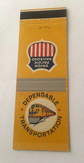 Vintage Matchbook Cover Matchcover Railroad Union Pacific Railway