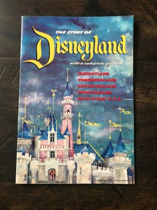 " The Story Of Disneyland " 20 - Page Illustrated Booklet / Guide 1955