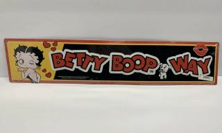 Betty Boop Way Metal Sign Plaque