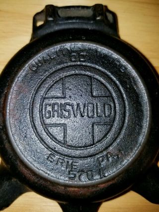 Griswold 00 Ashtray 570 Quality Ware Cast Iron Vintage 3