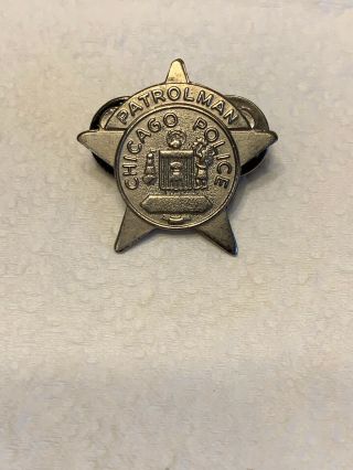 Chicago Police Patrolman Pin,  Hat/jacket Pin