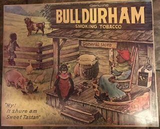 Bull Durham Smoking Tobacco Vintage Print Poster 22 " X18 " - Circa 1930s