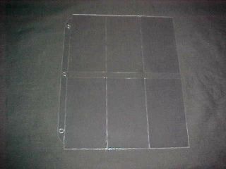 20 Plastic Pages For Oa Flaps Or Csps,  6 Slot