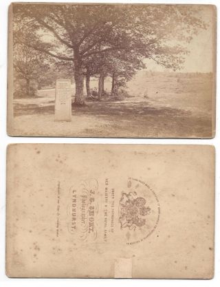 Cabinet Card Photograph The Rufus Stone By Short Of Lyndhurst
