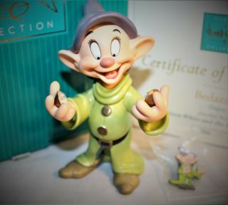 Wdcc Disney Snow White & The Seven Dwarfs " Bedazzled " Limited Ed Dopey Sculpture